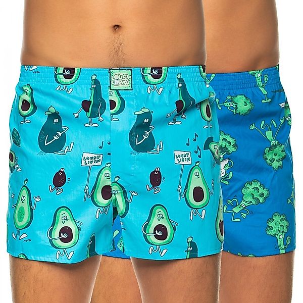 Lousy Livin Boxershorts "2 Pack Avocado & Broccoli", 2 Stk. Locker geschnit günstig online kaufen