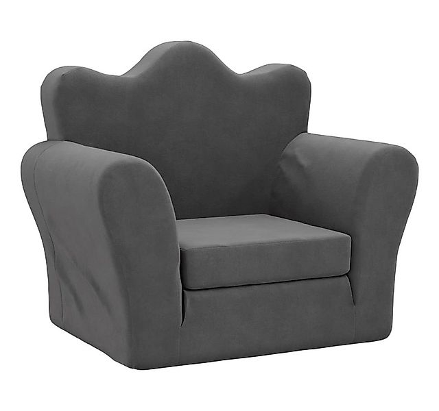 vidaXL Kindersofa, Schlafsofa für Kinder Anthrazit Weich Plüsch günstig online kaufen