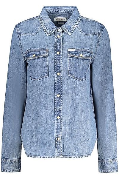 GUESS JEANS Blusenshirt Damen-Jeanshemd Blau: Slim Fit, Italienischer günstig online kaufen