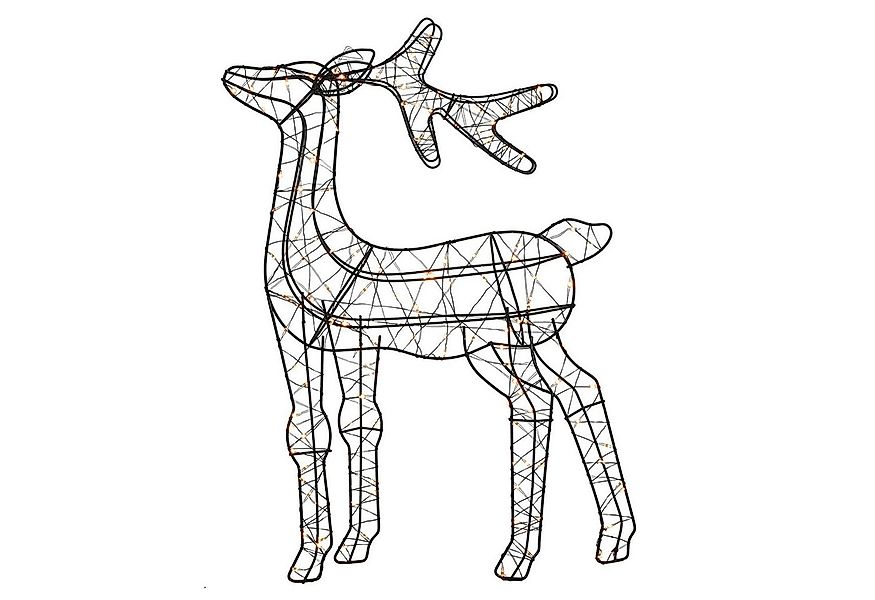 Koopman LED Dekofigur RUDI, H 55 cm, Schwarz, Kunststoff, Timerfunktion, LE günstig online kaufen