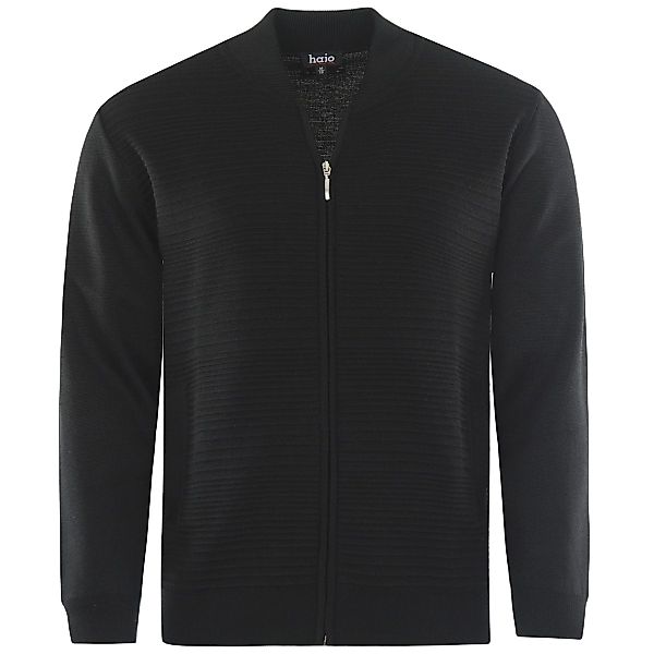 Hajo Strickjacke aus Wollmischung Farbe schwarz Größe: 4XL günstig online kaufen