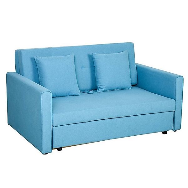 HOMCOM Schlafsofa Schlafcouch mit Bettfunktion, mit Stauraum, 2-Sitzer Sofa günstig online kaufen