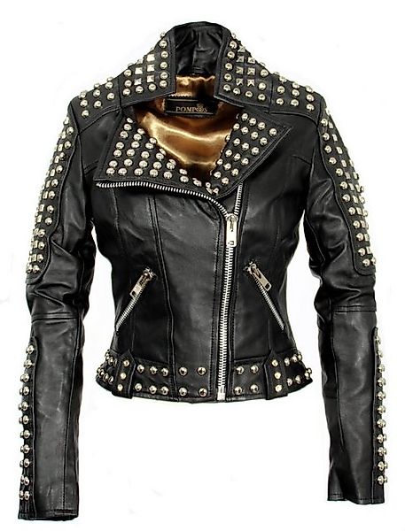 Be Noble Lederjacke POMPÖÖS Lederjacke Nieten günstig online kaufen
