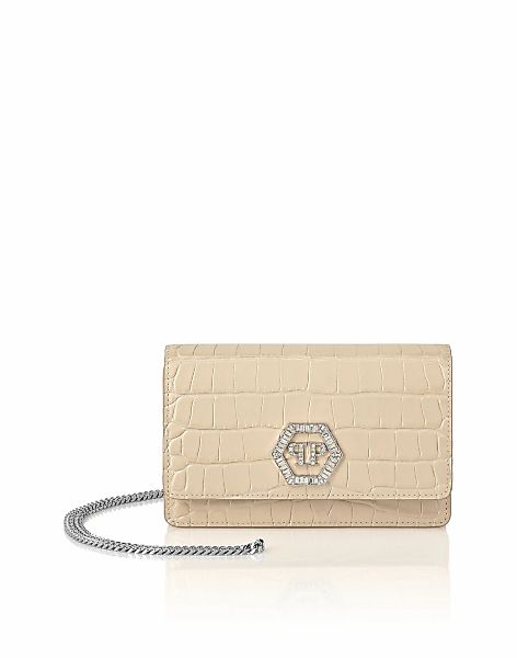 PHILIPP PLEIN Clutch "Hexagon Crocco Geprägt" günstig online kaufen