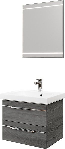 Saphir Badmöbel-Set »Balto 2-teilig Mineralmarmor-Waschtisch mit LED-Spiege günstig online kaufen