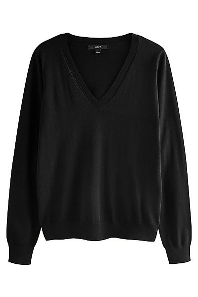 Next V-Ausschnitt-Pullover Weicher Pullover mit V-Ausschnitt und Baumwolle günstig online kaufen