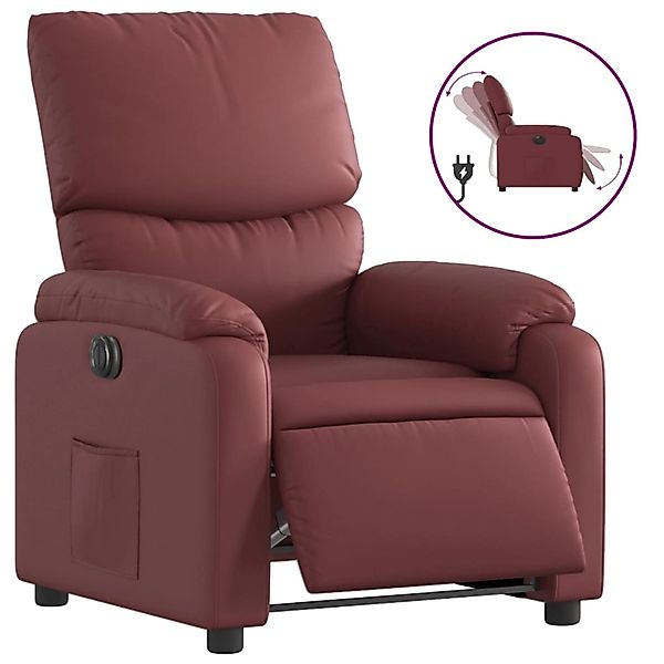 vidaXL Relaxsessel Elektrisch Weinrot Kunstleder 3204876 günstig online kaufen