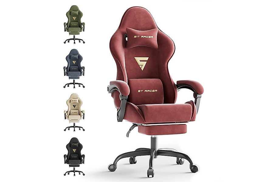 Ferghana Gaming-Stuhl Gaming-Stuhl: Kopfstütze, Lendenkissen, Armlehnen, Fu günstig online kaufen