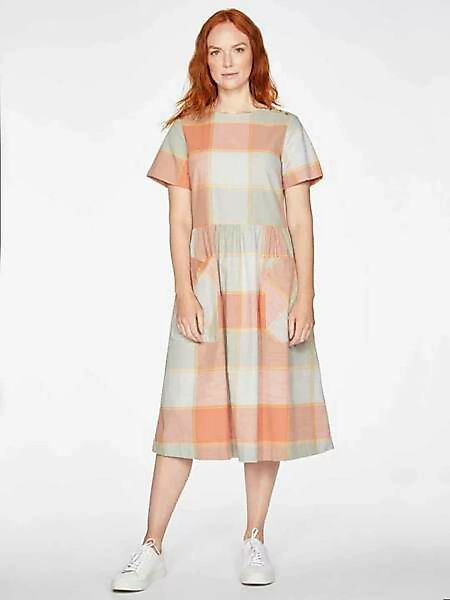 Midi Kleid - Alexa Check Dress - Aus Bio-baumwolle günstig online kaufen