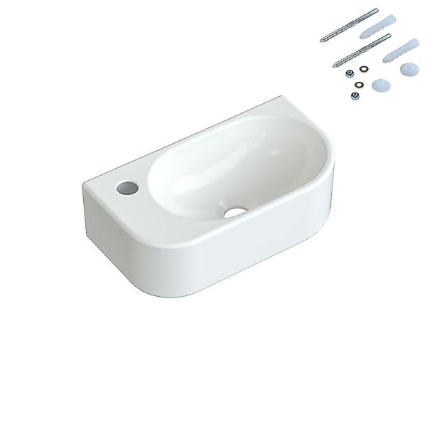 AQUABATOS Waschbecken Aufsatzwaschbecken mit/ohne Hahnloch rund günstig online kaufen