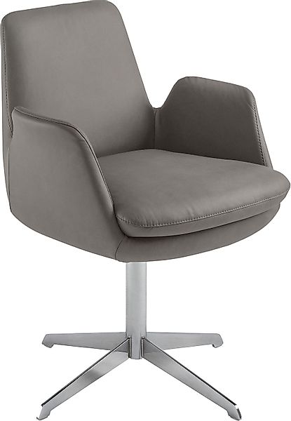 K+W Komfort & Wohnen Drehstuhl "Cube", Leder CLOUD, Rückholfunktion, Unterg günstig online kaufen