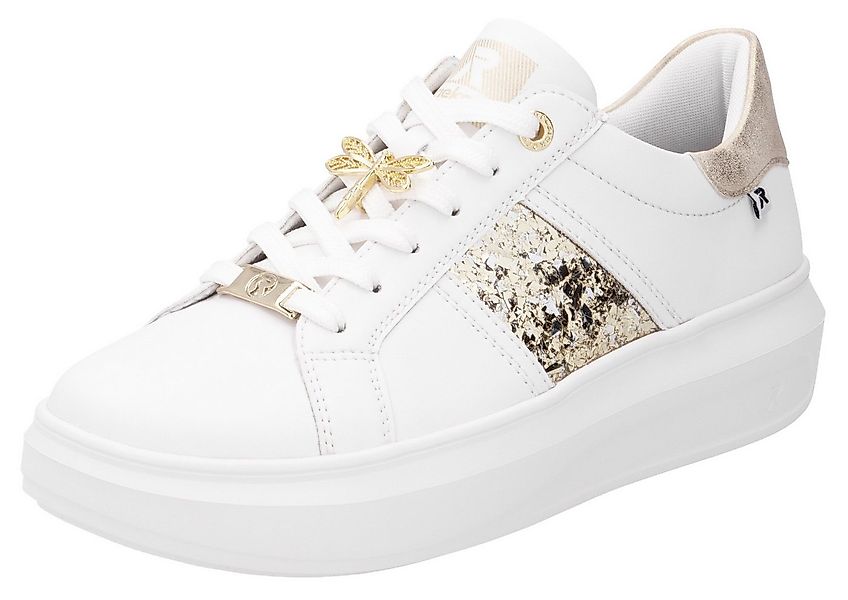 RIEKER Sport Plateausneaker mit stylischen Metallic-Details, Freizeitschuh, günstig online kaufen