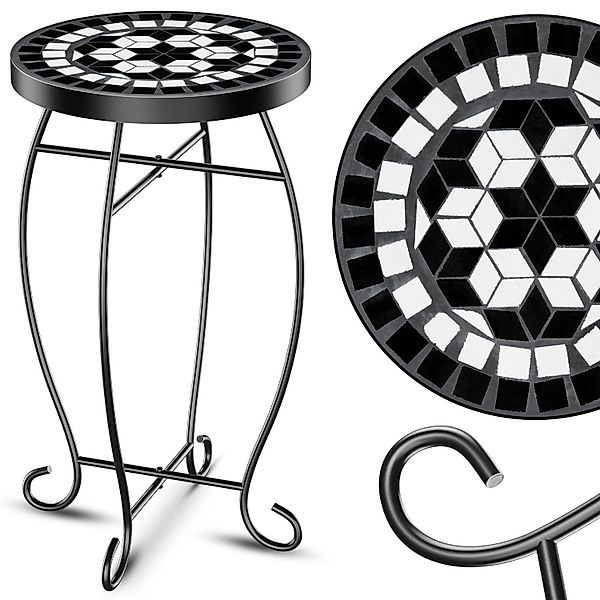 KESSER Gartentisch, Mosaiktisch Bistrotische Blumenhocker Rund günstig online kaufen