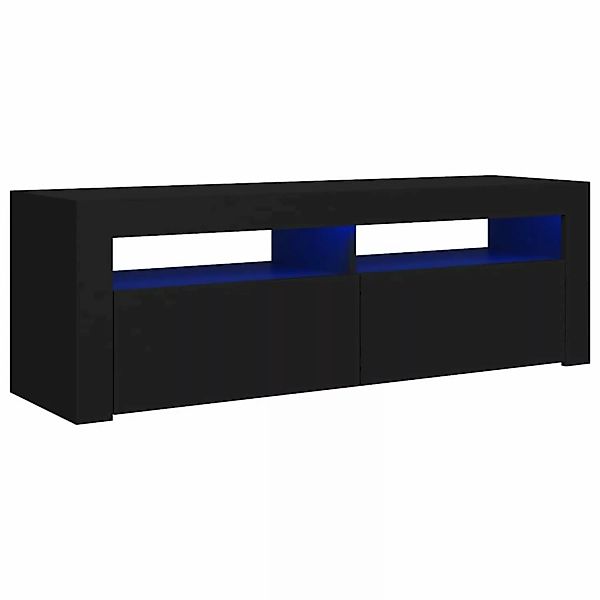 Tv-schrank Mit Led-leuchten Schwarz 120x35x40 Cm günstig online kaufen