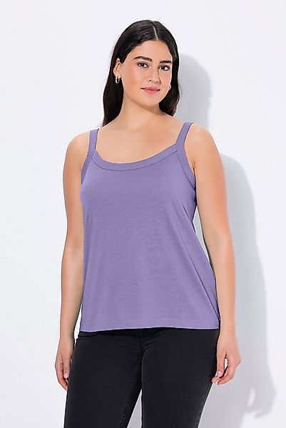 Ulla Popken Longtop Spaghettitop Rundhals Modalmix ärmellos günstig online kaufen