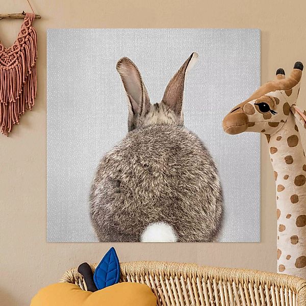 Leinwandbild Hase von hinten günstig online kaufen