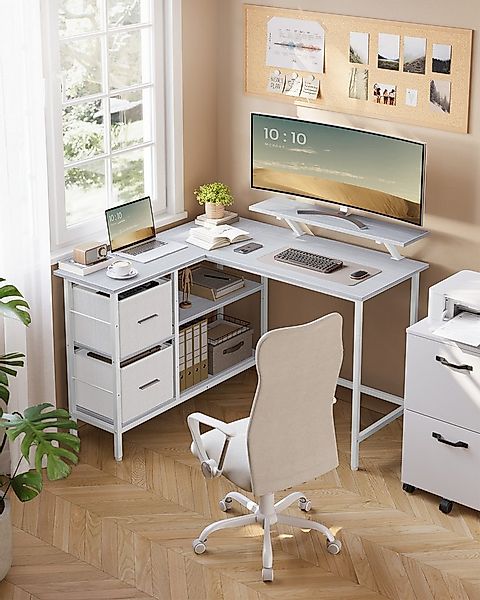 VASAGLE Eckschreibtisch Schreibtisch, L-Form, mit verstellbarer Ablage und günstig online kaufen