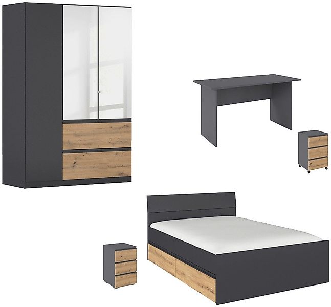 rauch Jugendzimmer-Set Komplettzimmer Schlafzimmer-Set (5-St) Jugendzimmer- günstig online kaufen