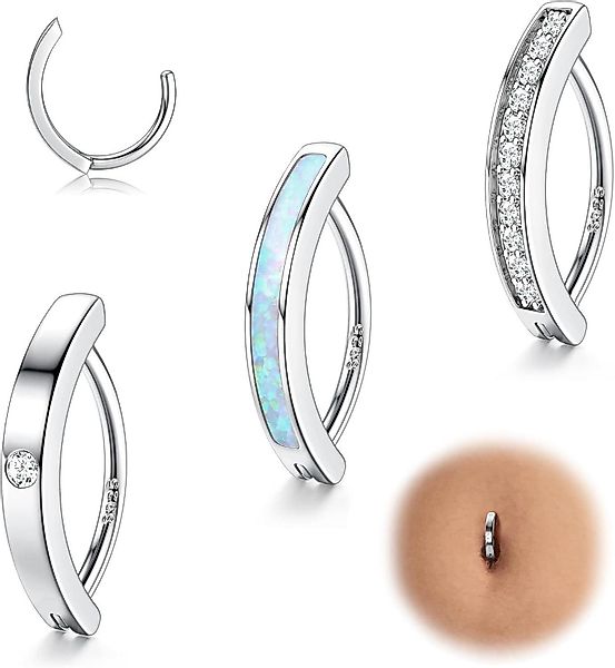 Chriscoco Bauchnabelpiercing 925 Silber Bauchnabelpiercing Ring günstig online kaufen