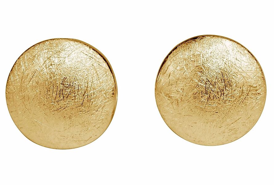 SILBERMOOS Paar Ohrstecker Vergoldete kleine Knopf-Ohrstecker, günstig online kaufen