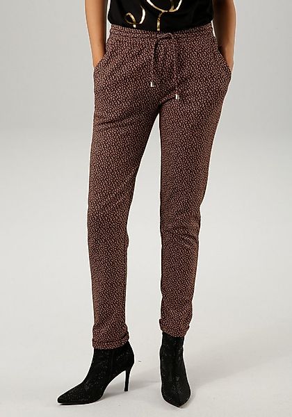 Aniston CASUAL Schlupfhose mit Glitzerfäden verzierter Alloverdruck günstig online kaufen