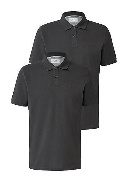s.Oliver Poloshirt, (Packung, 2 tlg.), mit Logo Stickerei günstig online kaufen