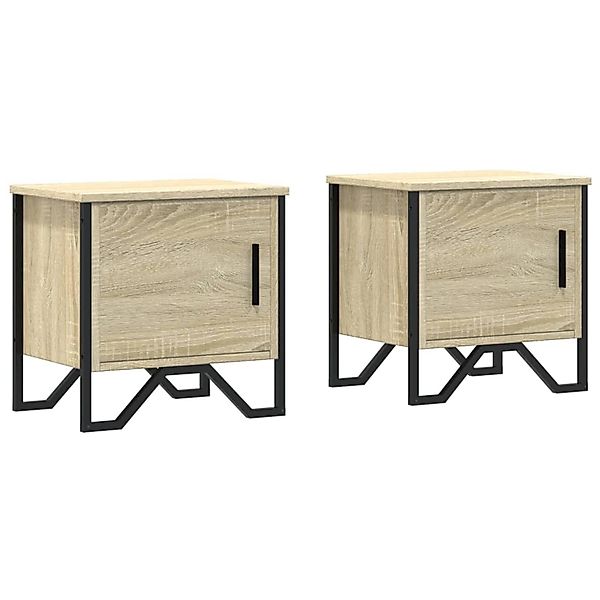 vidaXL Nachttische 2 Stk, Sonoma-Eiche 40x30x40 cm Holzwerkstoff 848517 günstig online kaufen