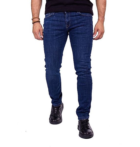 Denim Distriqt Slim-fit-Jeans Herren Basic SLIM-FIT Jeans mit Stretch Dunke günstig online kaufen