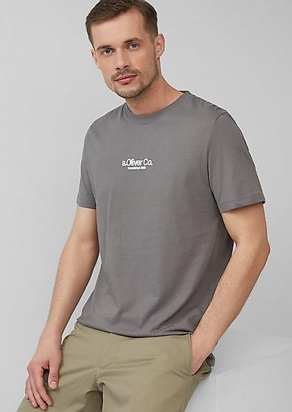 s.Oliver Kurzarmshirt T-Shirt aus Baumwolle mit Logo-Print günstig online kaufen
