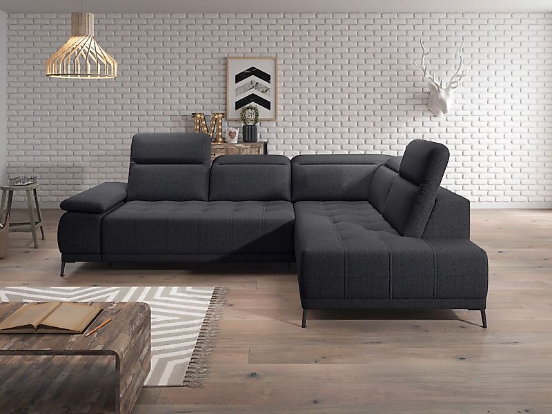 WERK2 Ecksofa "Focus-L, elektrisch erweiterbare Sitztiefe um ca. 30 cm, L-F günstig online kaufen