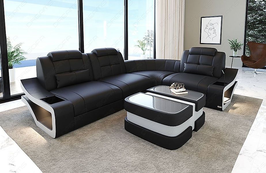 Sofa Dreams Ecksofa Leder Sofa Couch günstig online kaufen