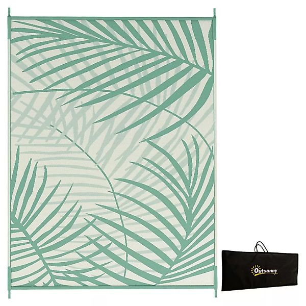 Outsunny Outdoor-Teppich grün B/H/L: ca. 274x365x0,3 cm günstig online kaufen
