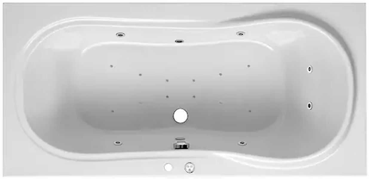 OTTOFOND Whirlpool-Badewanne »Palma« Höhe 45 cm Typ Premium, chrom günstig online kaufen