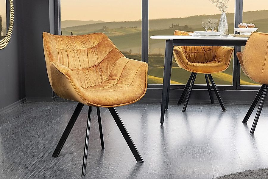 riess-ambiente Polsterstuhl THE DUTCH COMFORT senfgelb günstig online kaufen