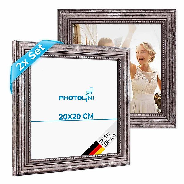 PHOTOLINI Bilderrahmen 2er Set Massivholz-Rahmen im günstig online kaufen