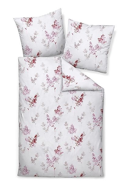 Janine Bettwäsche Edel Baumwolle, Flanell, 2 teilig, filigrane Blütenzweige günstig online kaufen