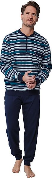 Robson Schlafanzug Herren Pyjama lang (2 tlg) Baumwolle günstig online kaufen
