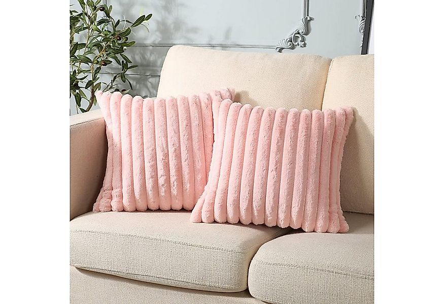 OKWISH Kissenbezüge 2er Set Flauschig Plüsch Deko Dekokissen Sofakissen Zie günstig online kaufen