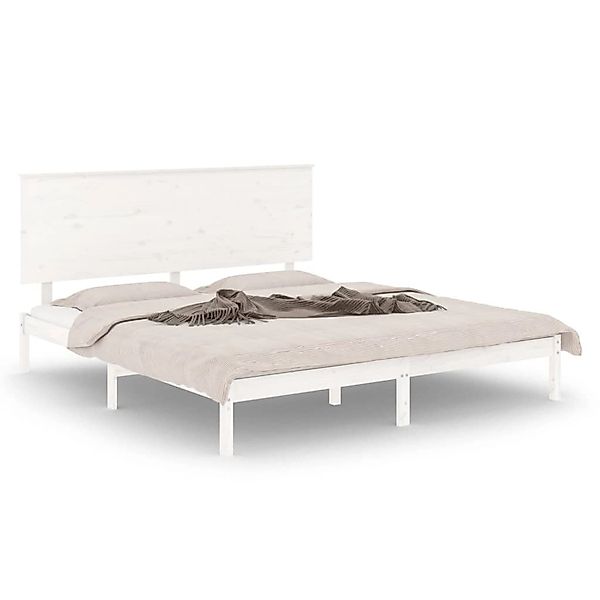 vidaXL Massivholzbett Weiß Kiefer 200x200 cm1083869 günstig online kaufen