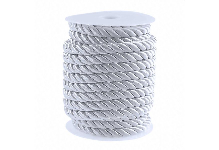 maDDma 10m Kordelschnur glänzend gedreht ca. 8-10 mm Seil, weiß günstig online kaufen