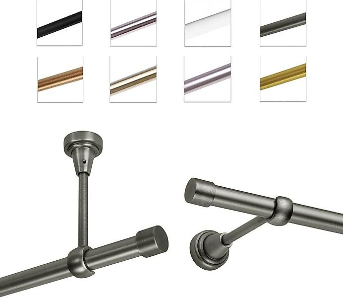 MDEKOR Gardinenstange Vorhangstange 19mm, 1-läufig, kürzbar, 1-läufig Wand günstig online kaufen