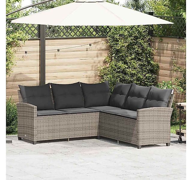 vidaXL Gartenlounge-Set L-förmiges Couchsofa mit Kissen günstig online kaufen