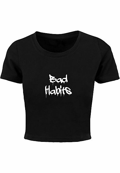 Merchcode T-Shirt "Merchcode Damen Ladies Bad Habits Cropped Tee" günstig online kaufen