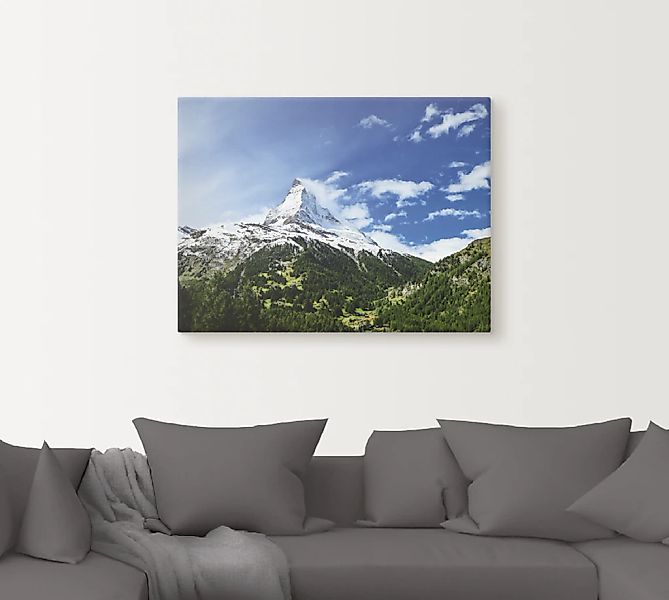 Artland Leinwandbild "Matterhorn", Berge, (1 St.), auf Keilrahmen gespannt günstig online kaufen