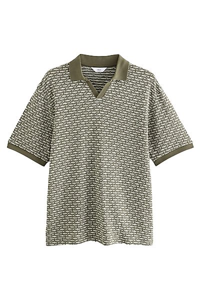 Next Poloshirt Strukturiertes Kurzarm-Poloshirt mit Kuba-Kragen günstig online kaufen