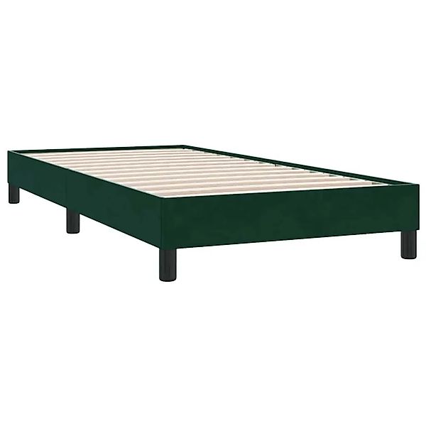 vidaXL Boxspringbett ohne Matratze Dunkelgrün 100x210 cm Samt 3315816 günstig online kaufen