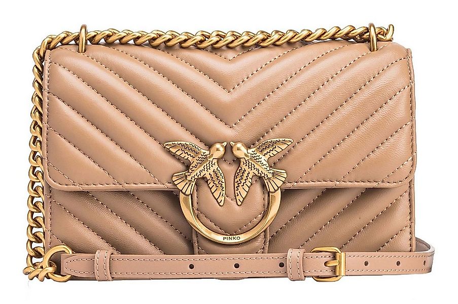 PINKO Umhängetasche Mini DC Sheep Nappa Chevron, aus echtem Schafsleder günstig online kaufen