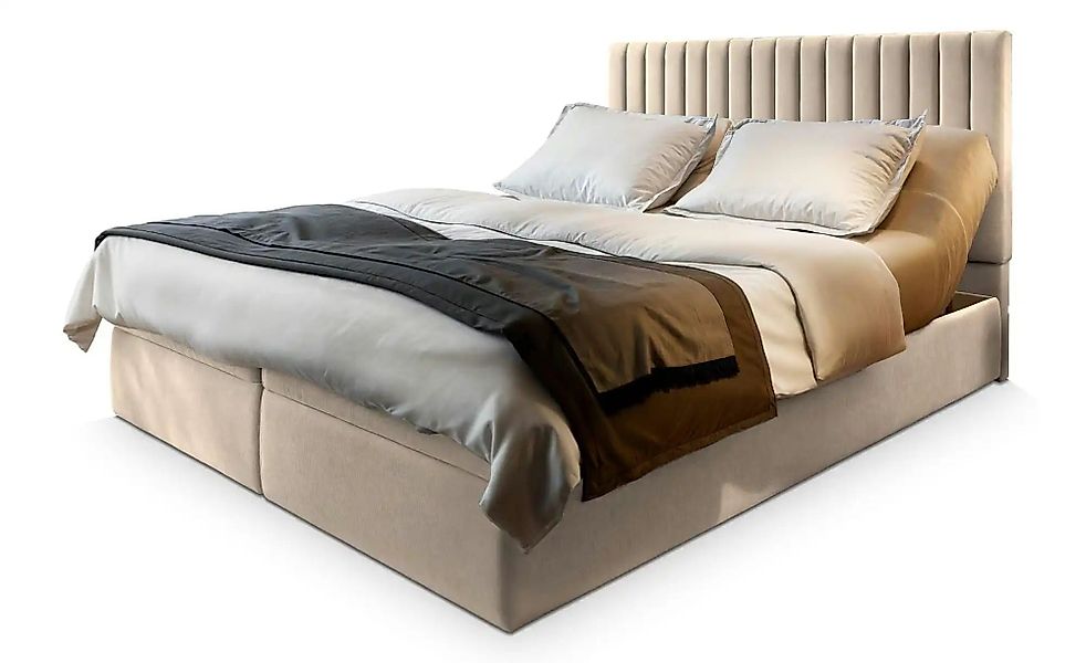 MASSENO Boxbett mit Bettkasten Murlo ¦ beige ¦ Maße (cm): B: 140 H: 98 Bett günstig online kaufen