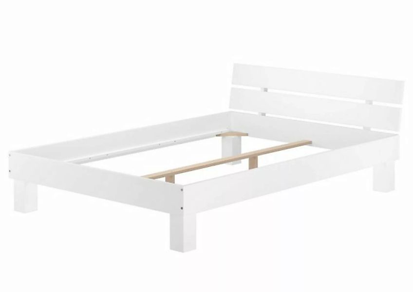 ERST-HOLZ Bett Doppelbett 140x200 Buche weiß ohne Rollrost, Buchewaschweiß günstig online kaufen