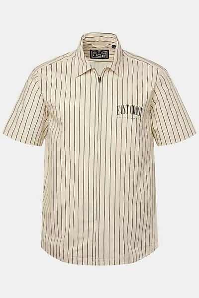 STHUGE Kurzarmhemd STHUGE Streifenhemd Halbarm Kentkragen bis 8 XL günstig online kaufen